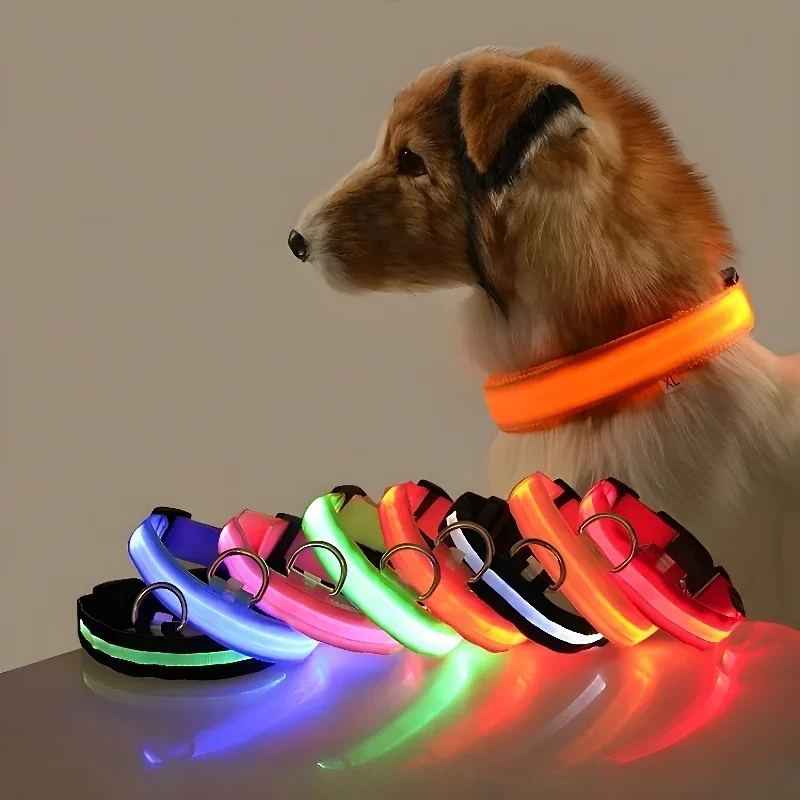Tech Dog Accessories - Collier pour chien en nylon LED,