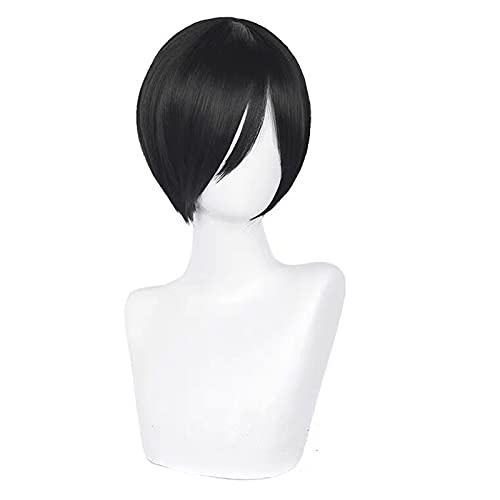 Tech Accessories For Men - Perruque de Cosplay Noire Courte et