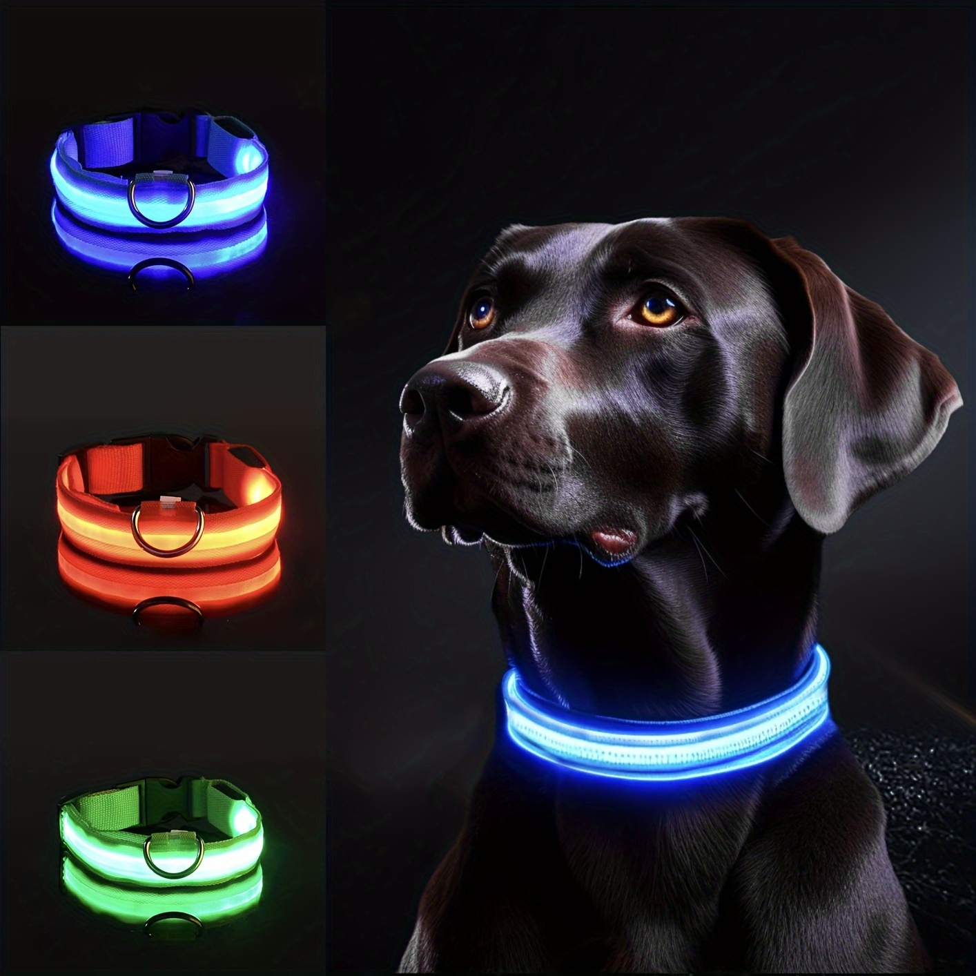 Tech Dog Accessories - Collier de chien LED réfléchissant pour