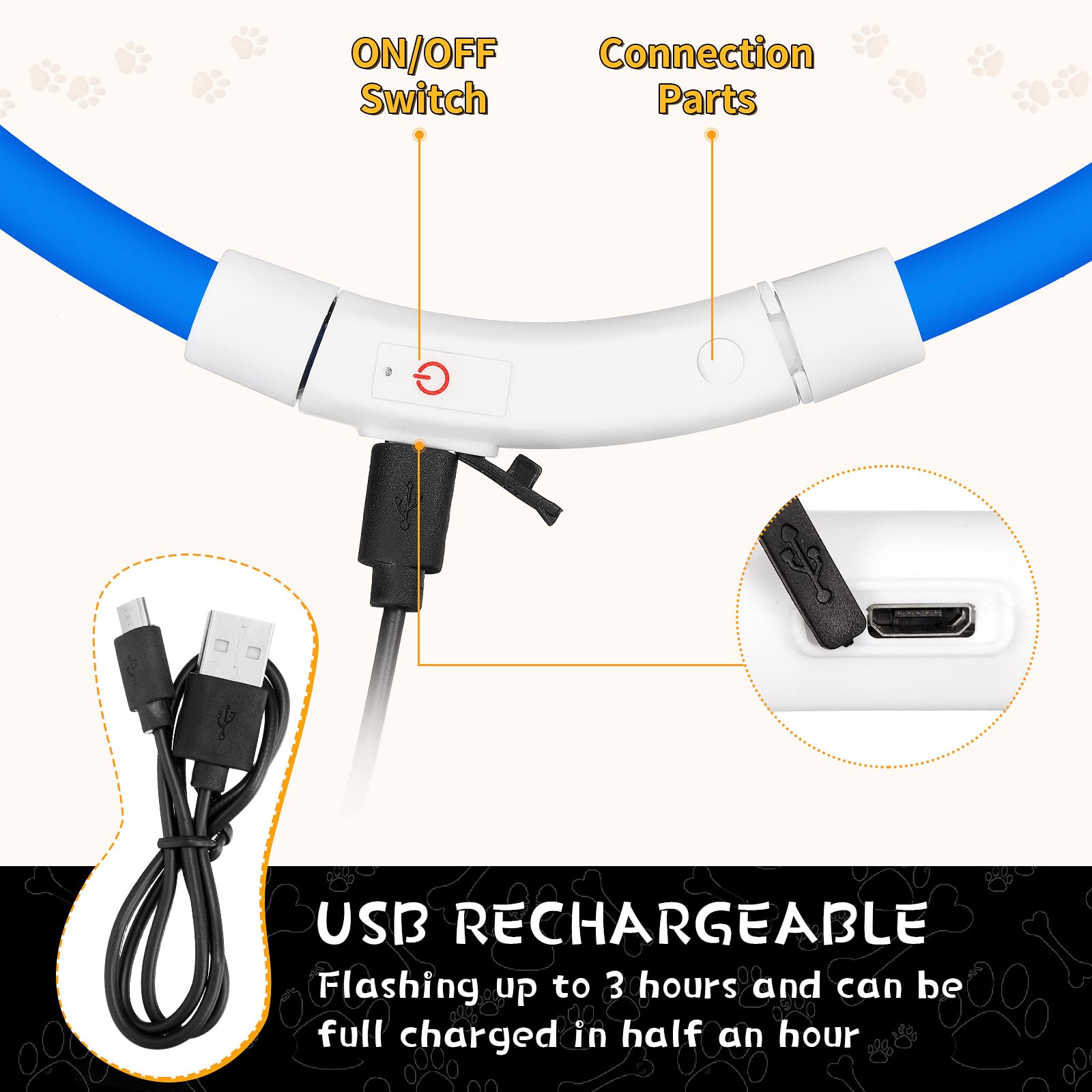 Collier pour chien LED en Sili - Tech Dog Accessories avis et prix